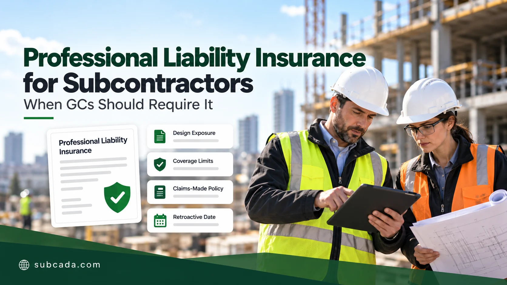 Professional Liability Insurance for Subcontractors: When GCs Should Require It